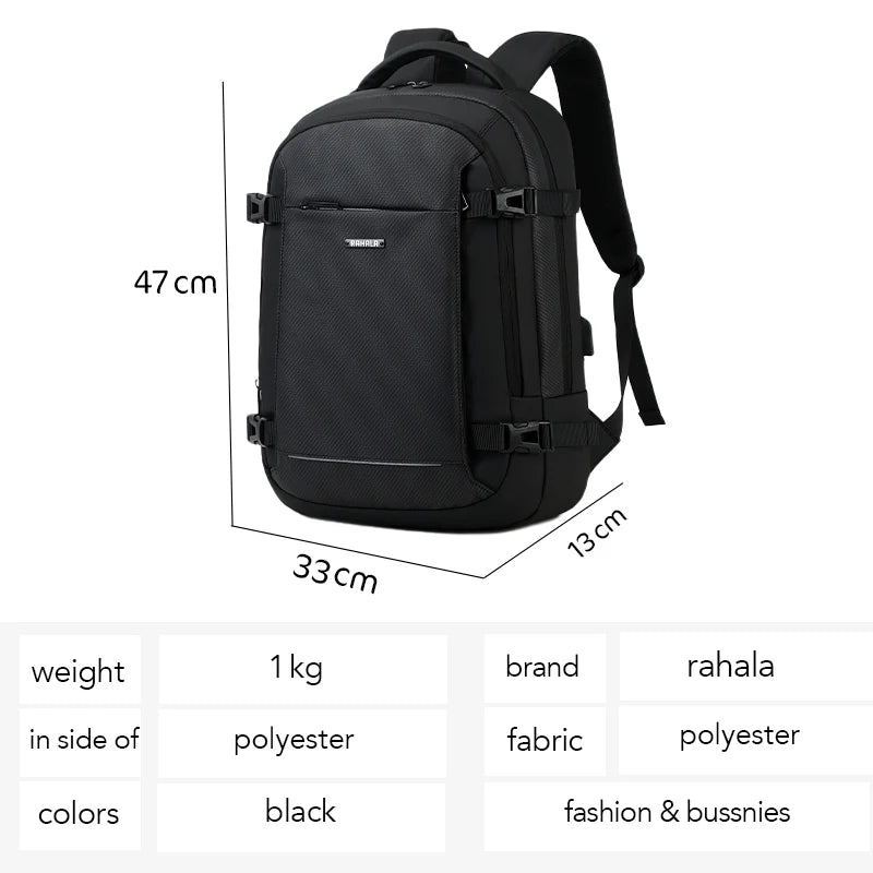 Laptop Bag 15.6 Inch Multifunctional Waterproof Black EF91M