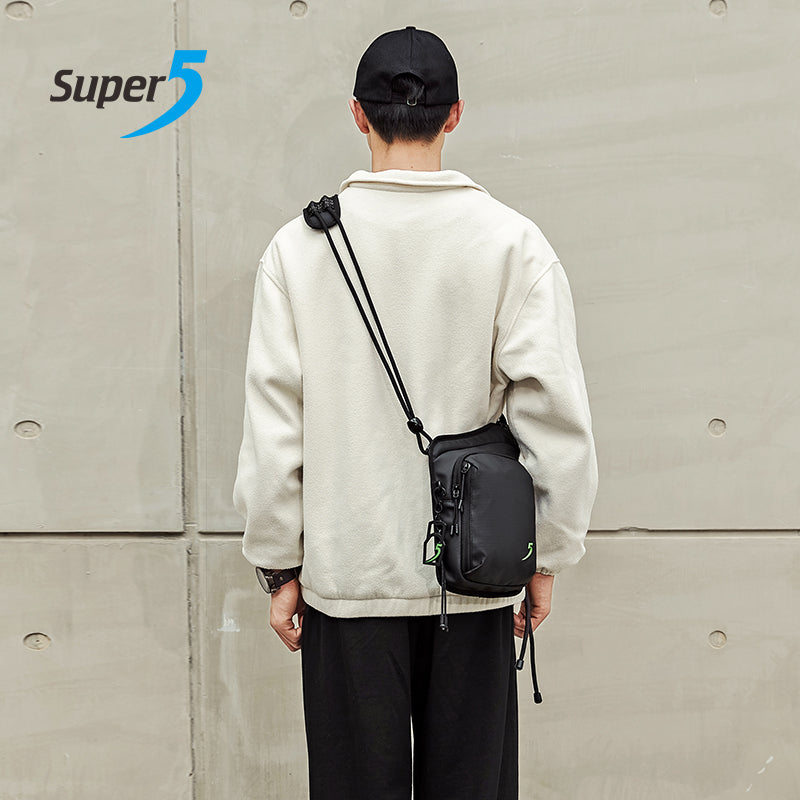 FK00515 Casual Shoulder Waterproof Multifunction Crossbody Bags - Black