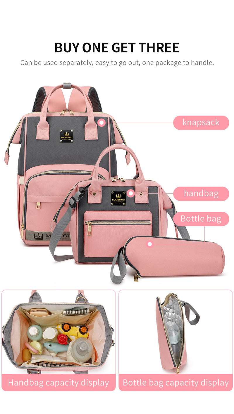 133 THREE Pcs Baby Maternity  Diaper Fashion Waterproof Multifunctional large capacity backpack bag - Unicorn Moov