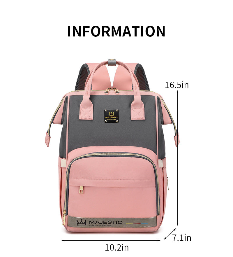 133 THREE Pcs Baby Maternity  Diaper Fashion Waterproof Multifunctional large capacity backpack bag - Blue