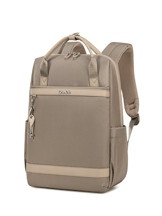 CB00639 Women Laptop Backpack Casual Business Travel Multi-Compartment Easy Carry Trend Bag (15.6'') Khaki