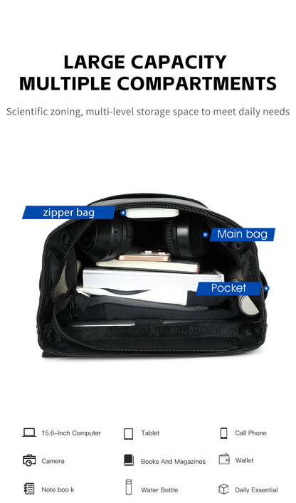 RAL 824 Grey شنطة لاب توب 15.6-انش متعددة الوظائف