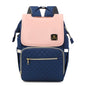 135 Mummy Maternity Diaper Elegant Waterproof Multifunctional large capacity backpack bag - Blue/Pink
