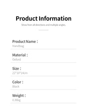 HandBag water proof black 810  