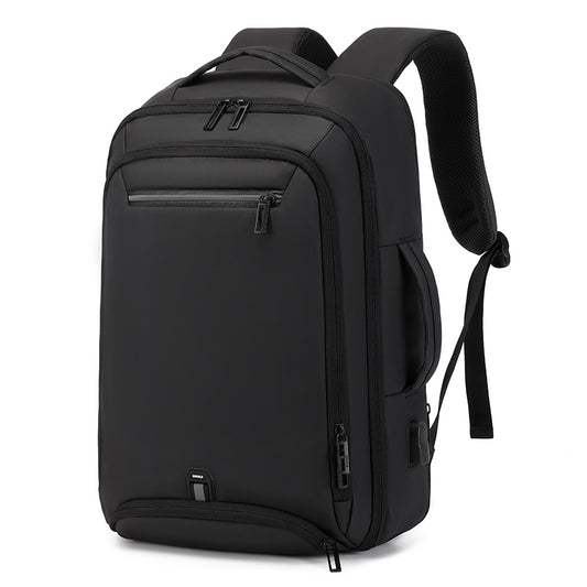 Rl-5306 Expandable15.6 Inch Laptop Travel Backpack Waterproof Business USB, Black