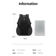 Laptop Bag 17 inch Multifunctional Waterproof Black 2209