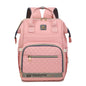 139 Mummy Maternity Diaper Waterproof Multifunctional large capacity backpack bag with USB Charging output - Pink