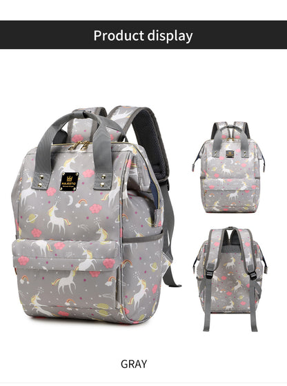 142 Mummy Maternity Diaper Multifunctional large capacity backpack bag, Grey