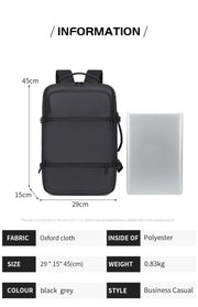 Laptop Bag 15.6 Inch Multifunctional Waterproof Black 2026
