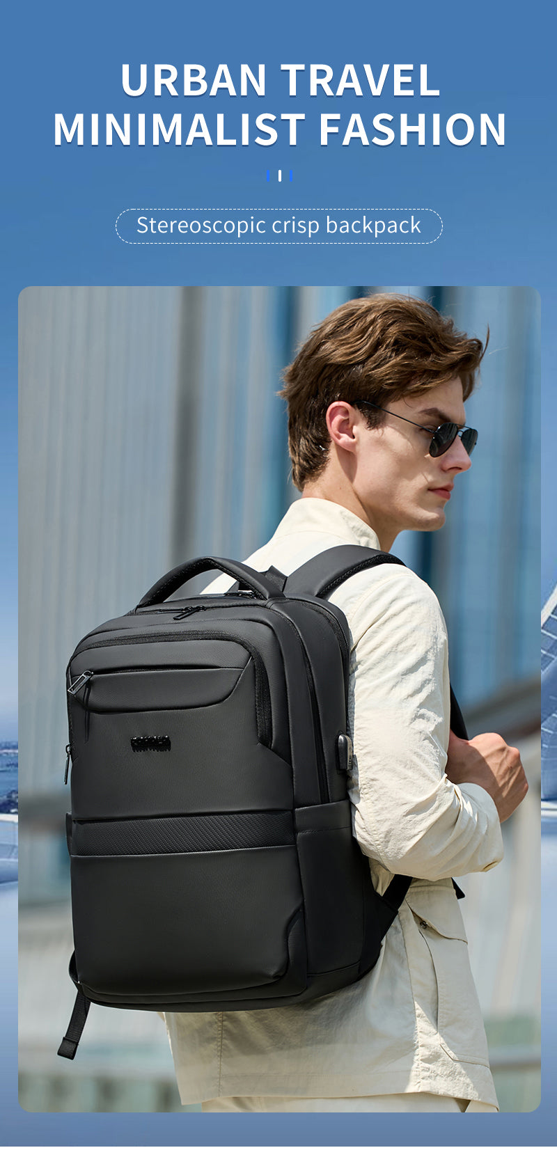 RAL 812 Grey شنطة لاب توب 15.6-انش متعددة الوظائف