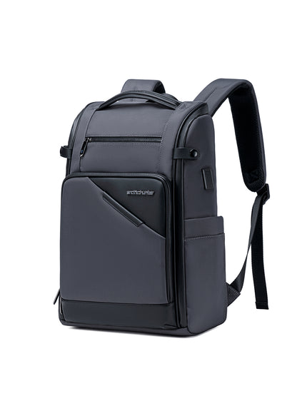 B00675 15.6-inch Laptop Business Casual Multifunction Backpack Waterproof Unisex Computer Bag Black