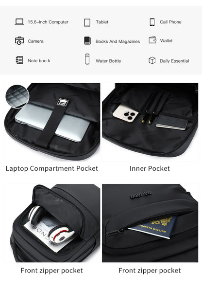 RAL 812 Grey شنطة لاب توب 15.6-انش متعددة الوظائف