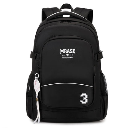 S329 High School Student Schoolbag Simple Casual Large Capacity Backpack