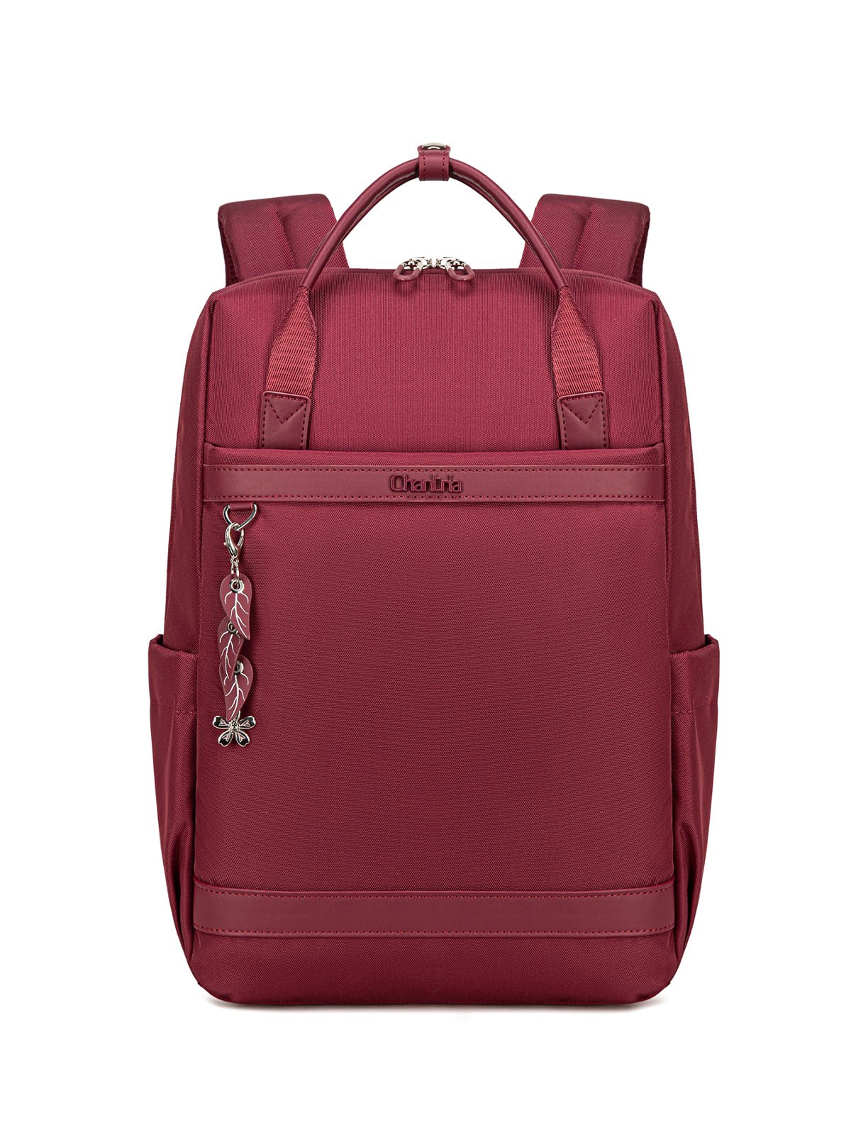 CB00639 Women Laptop Backpack Casual Business Travel Multi-Compartment Easy Carry Trend Bag (15.6'') Red