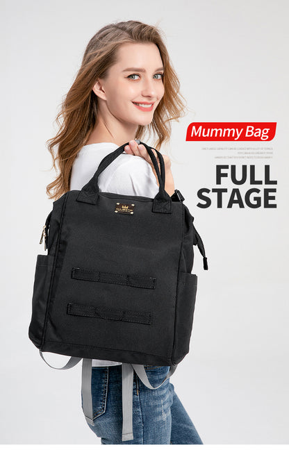 143 Detachable Mummy Maternity Diaper Waterproof Multifunctional large capacity backpack bag - Grey