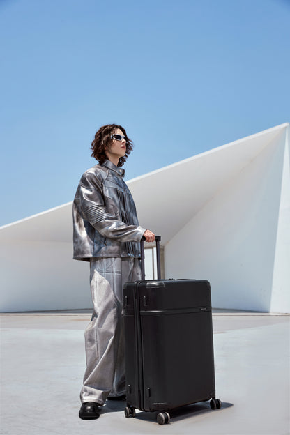 LGX001 Black شنطة سفر بعجلات،