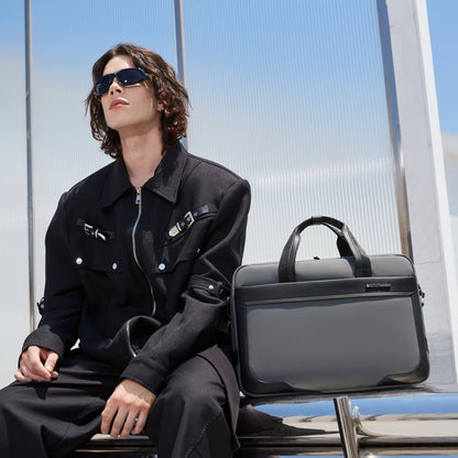 GWB00889 Grey شنطة لاب توب كتف يد 15.6-انش ذات وزن خفيف متعددة الوظائف مقاومة للماء ذات جودة عالية م