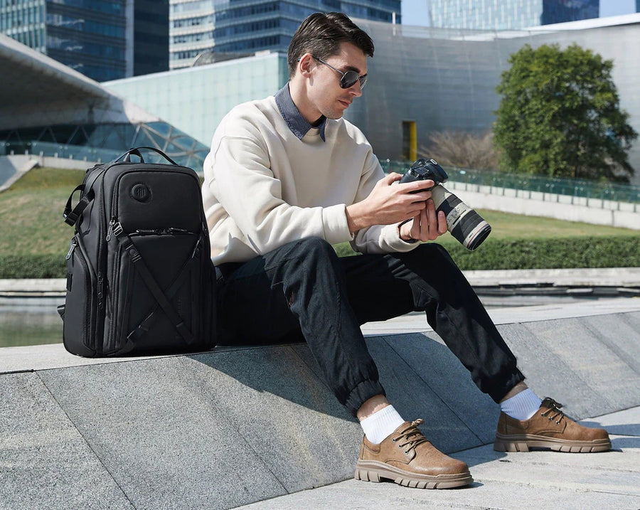 Camera Backpack Water proof and pocket Laptop 15-16 Inch Black B00575