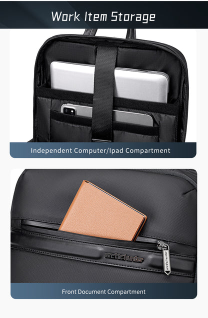 B00872 Beige شنطة لاب توب 15.6 انش متعددة الوظائف