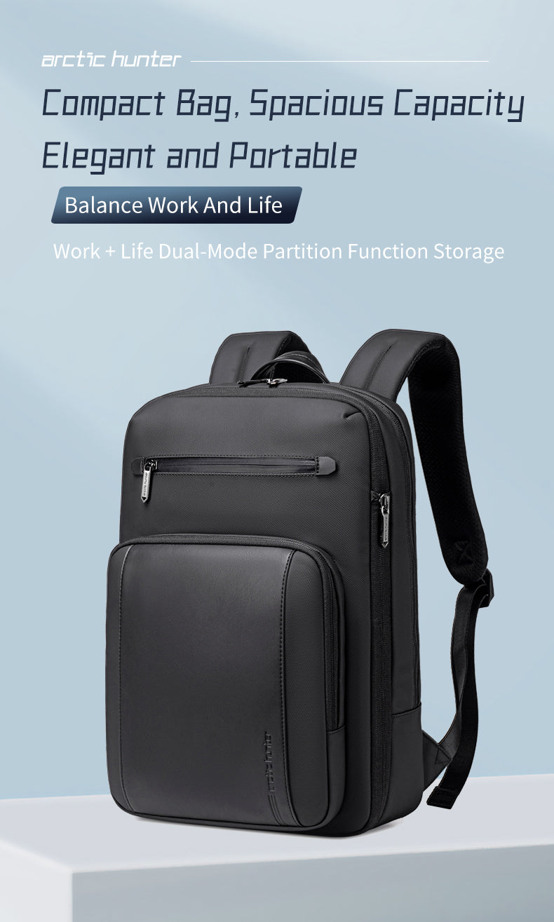 B00877 Black شنطة لاب توب 15.6 انش متعددة الوظائف اسود