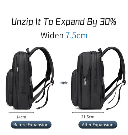 B00877 Black شنطة لاب توب 15.6 انش متعددة الوظائف اسود