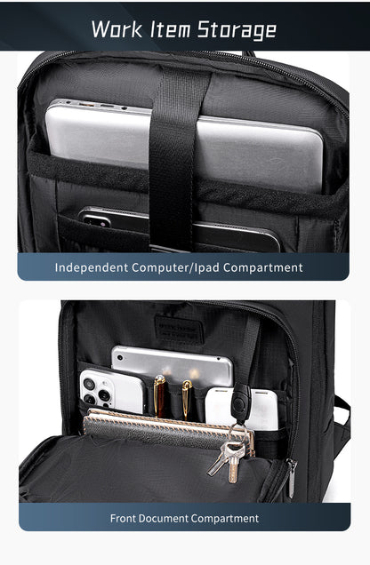 B00877 Black شنطة لاب توب 15.6 انش متعددة الوظائف اسود