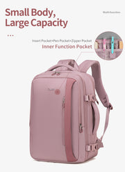 CB00617 Multi-Purpose Casual 15.6 Laptop Compartment Waterproof Expandable Backpack for Women