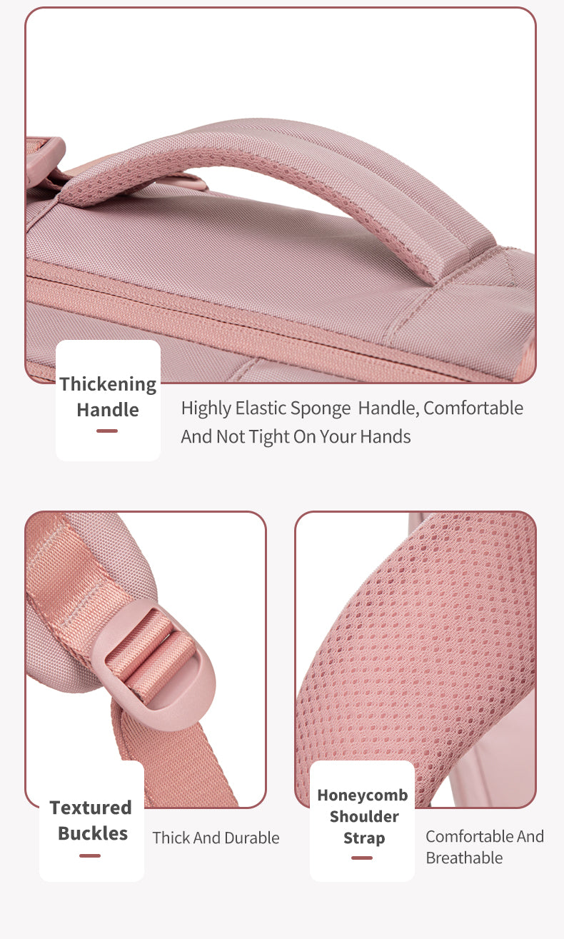 CB00617 Multi-Purpose Casual 15.6 Laptop Compartment Waterproof Expandable Backpack for Women