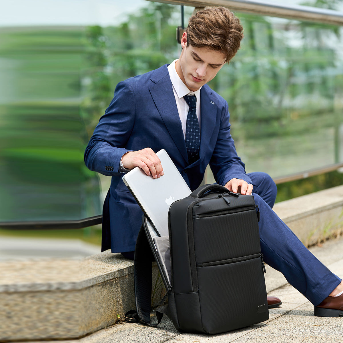 RAL 815 Blue شنطة لاب توب 15.6-انش متعددة الوظائف