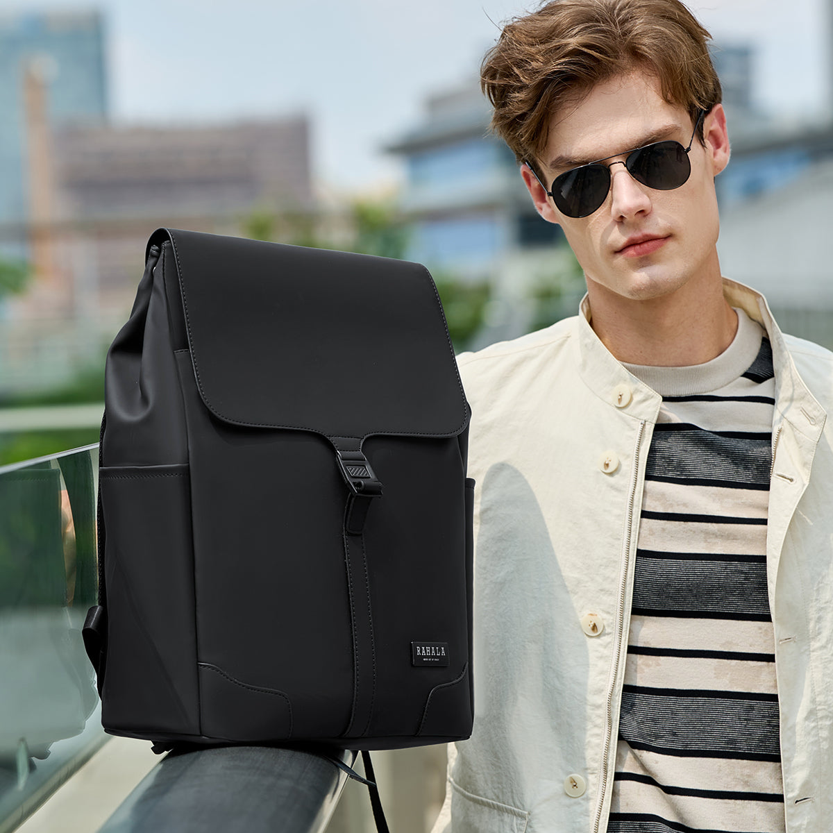 RAL 824 Grey شنطة لاب توب 15.6-انش متعددة الوظائف