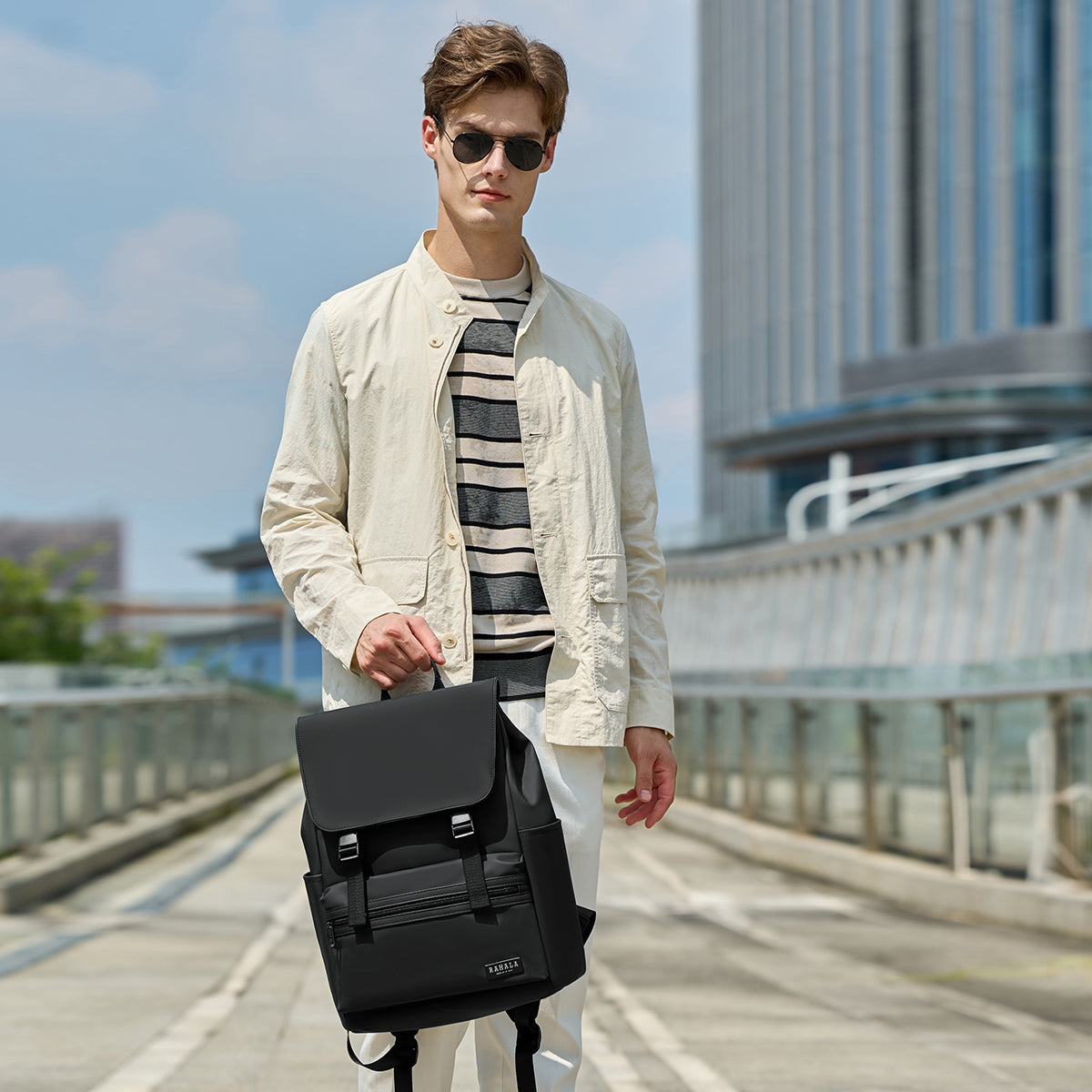 RAL 822 Green شنطة لاب توب 15.6-انش متعددة الوظائف