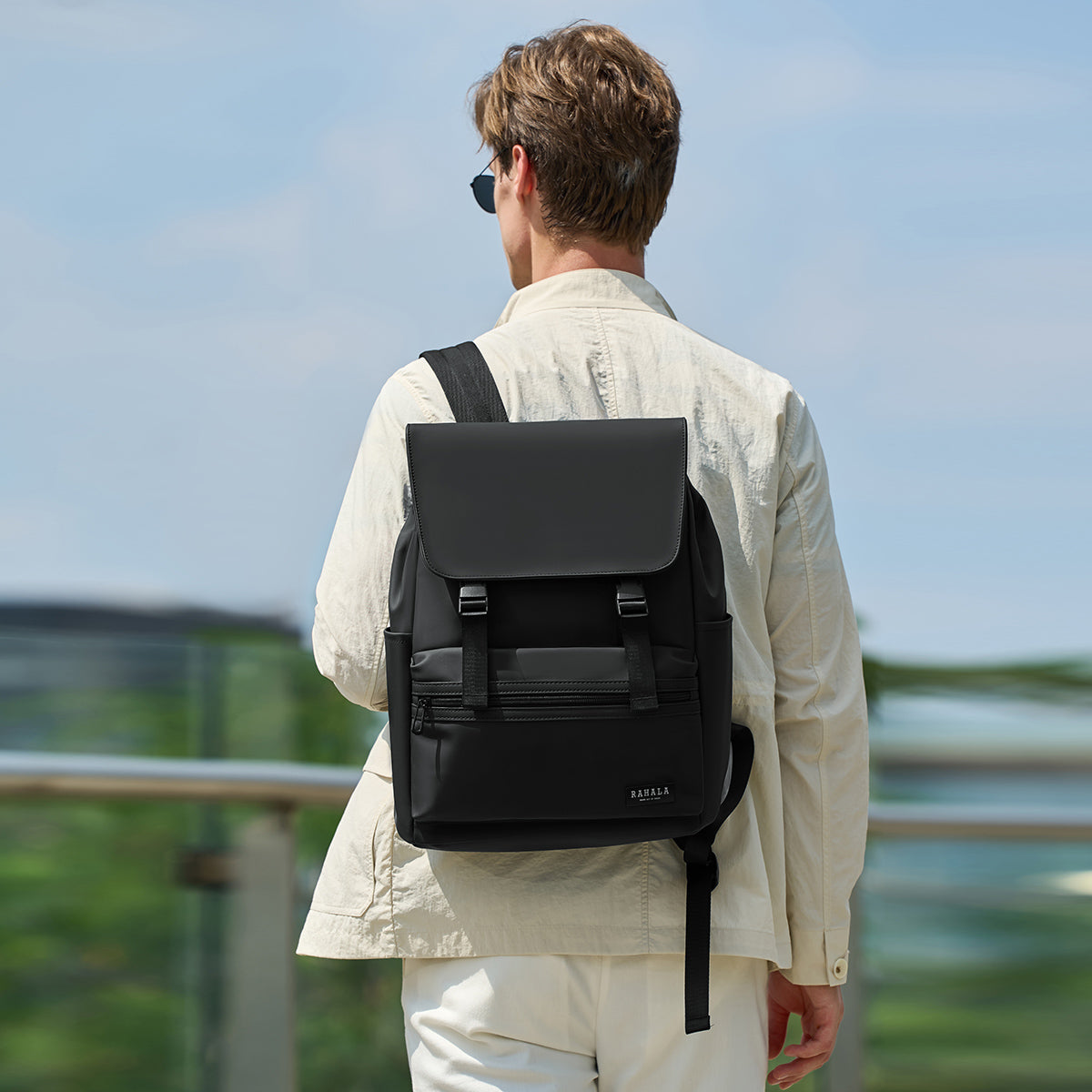 RAL 822 Green شنطة لاب توب 15.6-انش متعددة الوظائف