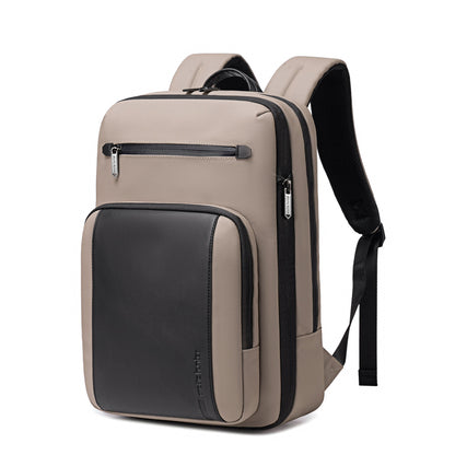 B00877 Beige شنطة لاب توب 15.6 انش متعددة الوظائف