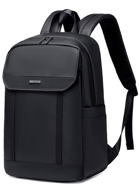 GB00729 15.6-inch Laptop Business Casual Large Capacity Water-resistant Backpack Bag - Black