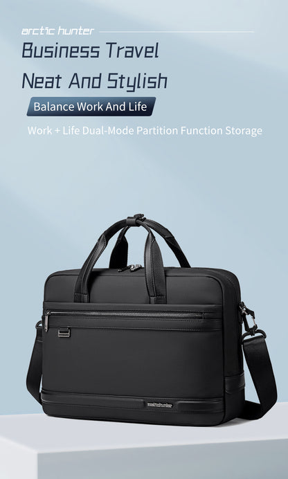 GWB00888 Grey لشنطة لاب توب كتف يد 15.6-انش ذات وزن خفيف متعددة الوظائف مقاومة للماء ذات جودة عالية من اركتك هنتر,