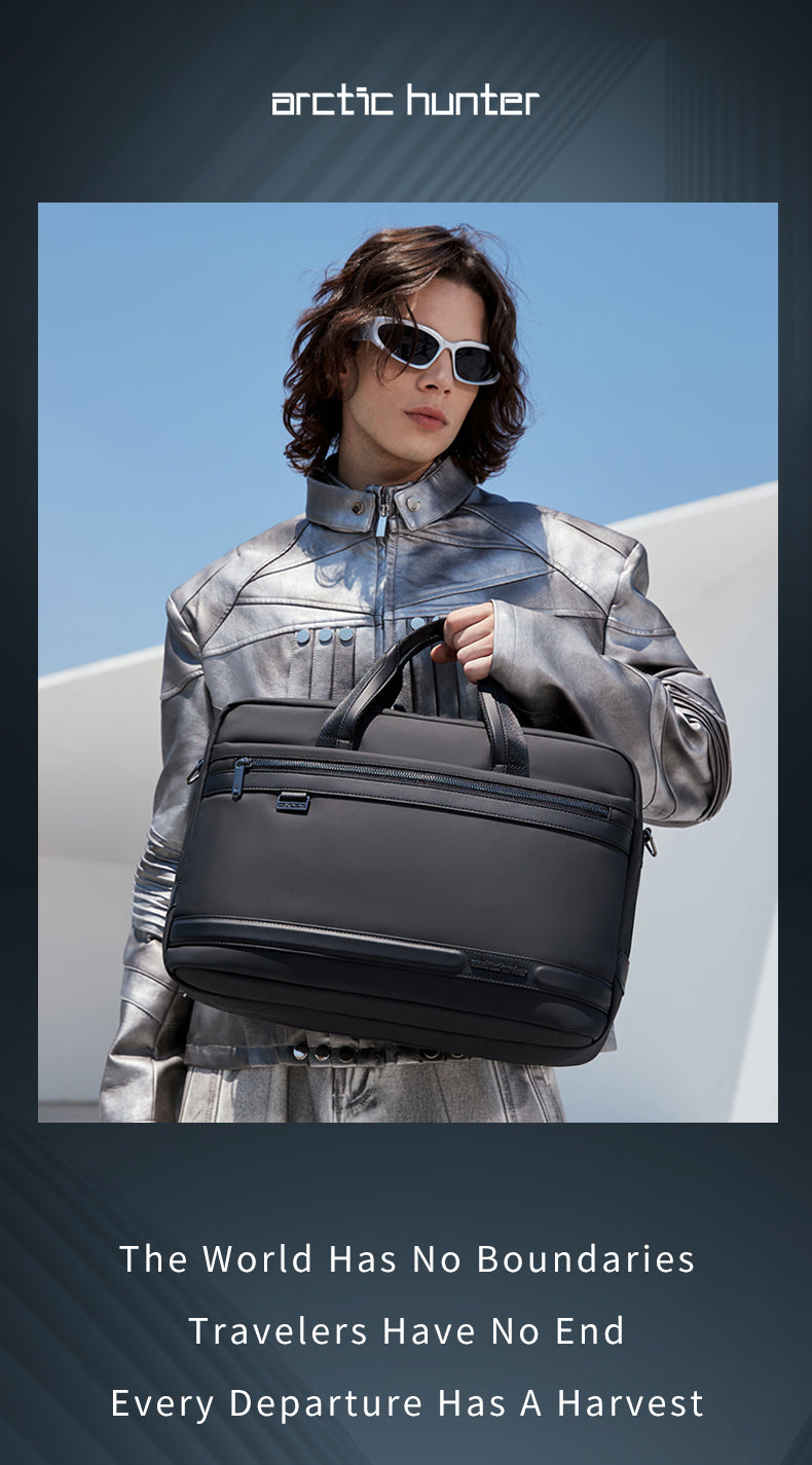 GWB00888 Grey لشنطة لاب توب كتف يد 15.6-انش ذات وزن خفيف متعددة الوظائف مقاومة للماء ذات جودة عالية من اركتك هنتر,