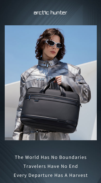 GWB00888 Grey لشنطة لاب توب كتف يد 15.6-انش ذات وزن خفيف متعددة الوظائف مقاومة للماء ذات جودة عالية من اركتك هنتر,