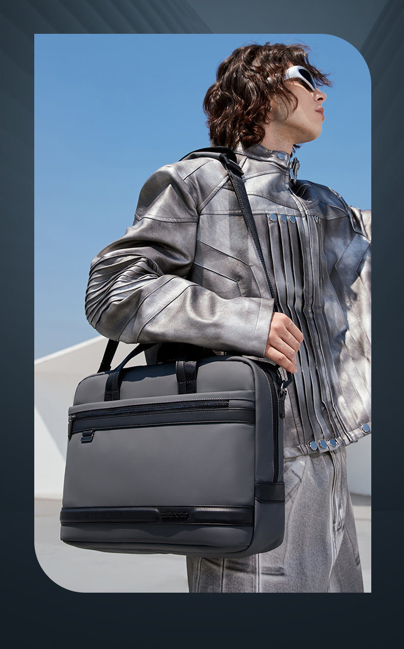 GWB00888 Grey لشنطة لاب توب كتف يد 15.6-انش ذات وزن خفيف متعددة الوظائف مقاومة للماء ذات جودة عالية من اركتك هنتر,