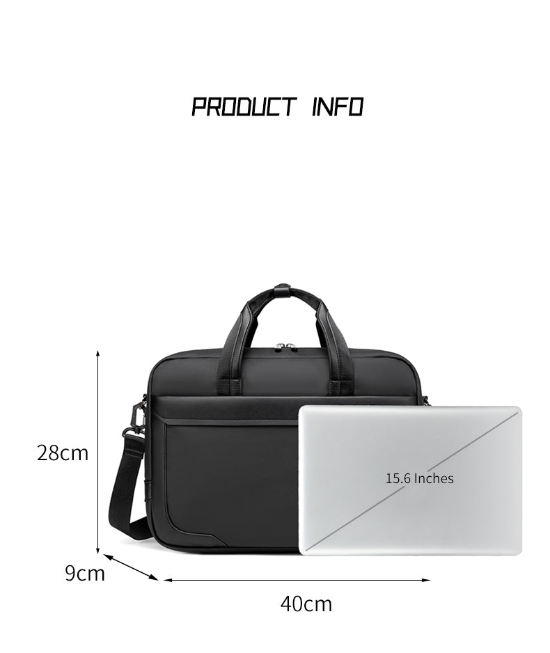 GWB00889 BLACK شنطة لاب توب كتف يد 15.6-انش ذات وزن خفيف متعددة الوظائف مقاومة للماء ذات جودة عالية من اركتك هنتر,