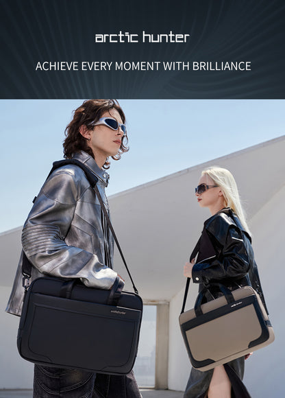 GWB00889 BLACK شنطة لاب توب كتف يد 15.6-انش ذات وزن خفيف متعددة الوظائف مقاومة للماء ذات جودة عالية من اركتك هنتر,