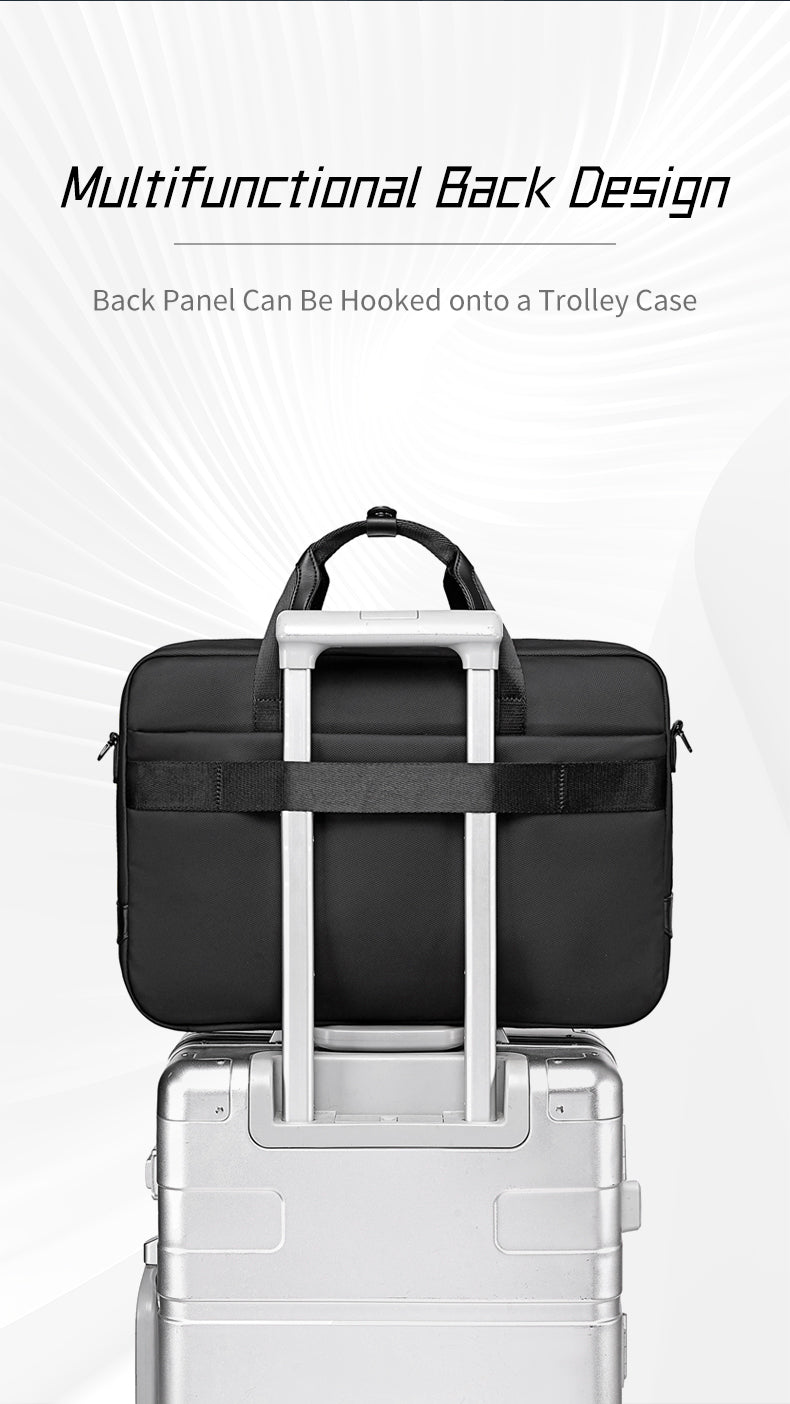 GWB00889 BLACK شنطة لاب توب كتف يد 15.6-انش ذات وزن خفيف متعددة الوظائف مقاومة للماء ذات جودة عالية من اركتك هنتر,