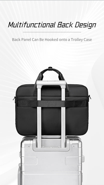 GWB00889 BLACK شنطة لاب توب كتف يد 15.6-انش ذات وزن خفيف متعددة الوظائف مقاومة للماء ذات جودة عالية من اركتك هنتر,