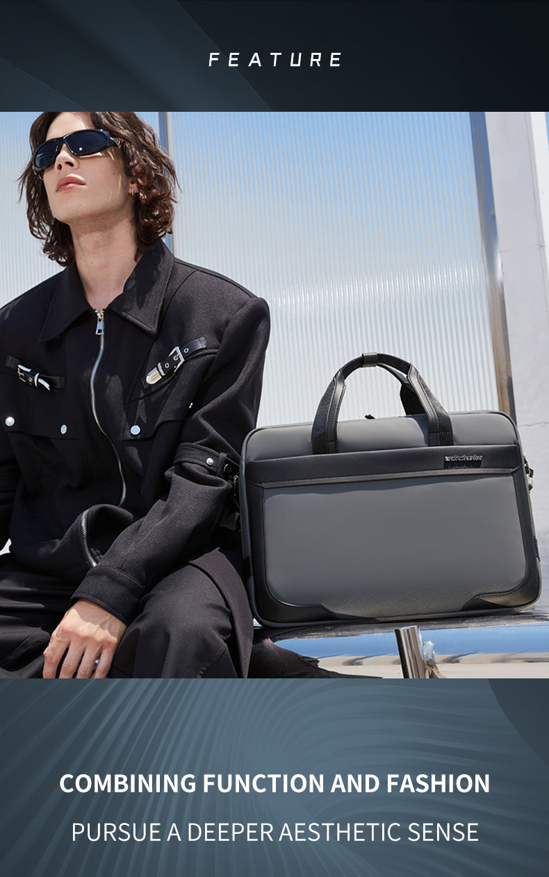 GWB00889 BLACK شنطة لاب توب كتف يد 15.6-انش ذات وزن خفيف متعددة الوظائف مقاومة للماء ذات جودة عالية من اركتك هنتر,