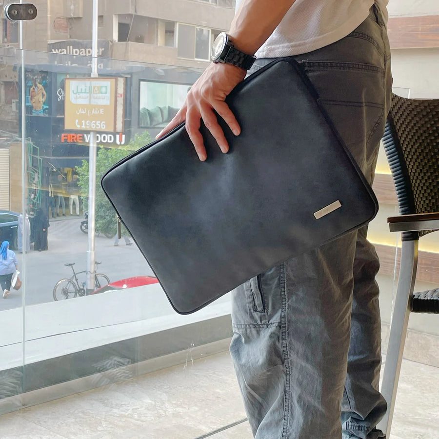 شنطه جراب لاب توب  15.6 انش قطعتين مقاومه للماء  اسود  RS-SetB
