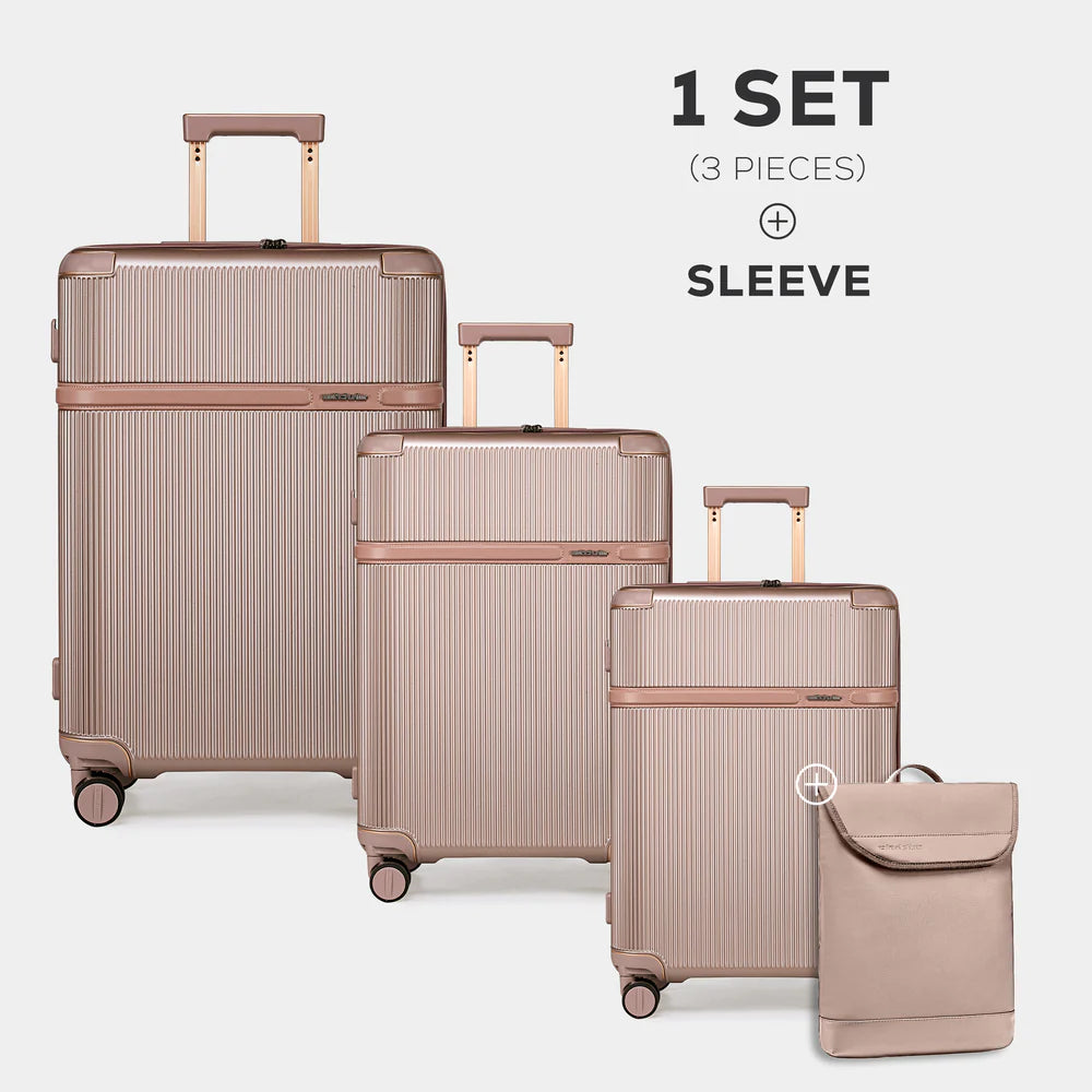 LGX001 Gold 4 Pcs شنطة سفر بعجلات