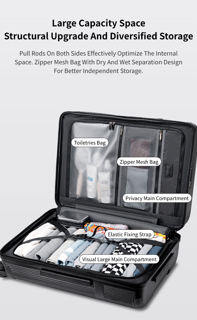 LGX001 Black شنطة سفر بعجلات،