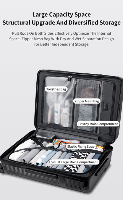 LGX001 Black شنطة سفر بعجلات،