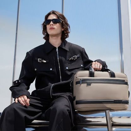 GWB00888 Beige لشنطة لاب توب كتف يد 15.6-انش ذات وزن خفيف متعددة الوظائف مقاومة للماء ذات جودة عالية من اركتك هنتر,