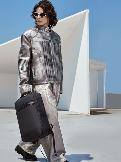 B00872 Beige شنطة لاب توب 15.6 انش متعددة الوظائف