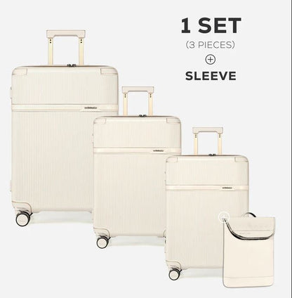 LGX001 Beige 4 Pcs شنطة سفر بعجلات